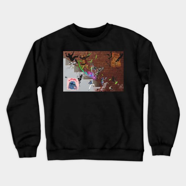 DEATH STAIR ART PRINTS Crewneck Sweatshirt by MICHAEL ZHOU